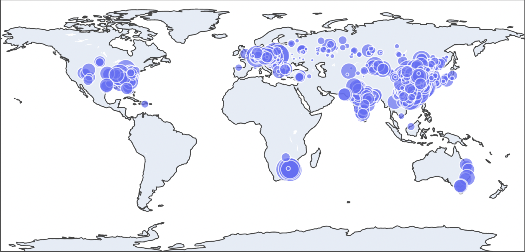 Map of carbon emissions